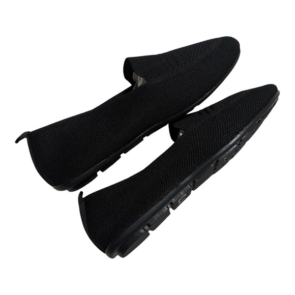 Women's Black Knit Loafers - Picture 2 of 5